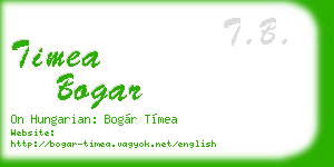timea bogar business card