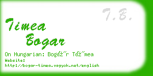 timea bogar business card